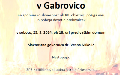 Nastop na spominski slovesnosti v Gabrovici
